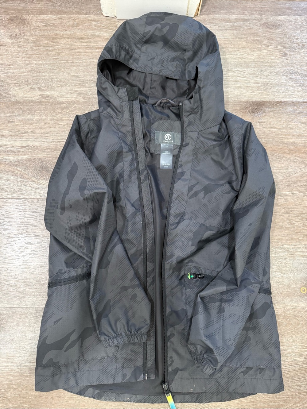 Champion Kids Black Camo Hooded Raincoat